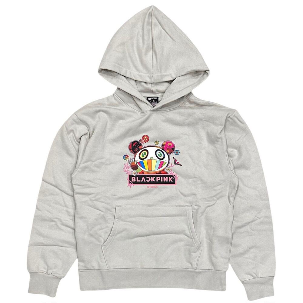BLACKPINK Unisex X Takashi Murakami Panda 2 Hoodie Sweatshirt in Grey